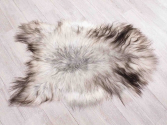 Icelandic Sheepskin: Gray: 100-110cm or 40" to 44": Gallery Item 