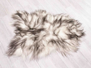 Dyed Icelandic Sheepskin: Blacky Brown Tipped: 100-110cm or 40" to 44": Gallery Item 
