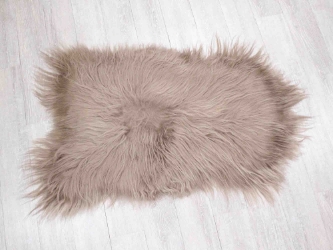 Dyed Icelandic Sheepskin: Taupe: 110-120cm or 44" to 48": Gallery Item 