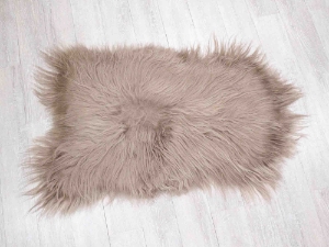 Dyed Icelandic Sheepskin: Taupe: 110-120cm or 44" to 48": Gallery Item 