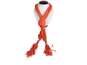 Handcrafted African Beaded Cloth Scarf: Gallery Item 