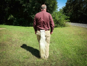 Wearable Cosplay Real Horse Tail with Belt Attachment: Gallery Item 