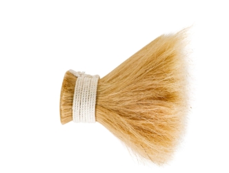 Cow Tail Hair: Bleached White: Single Drawn: 6.5": Gallery Item 