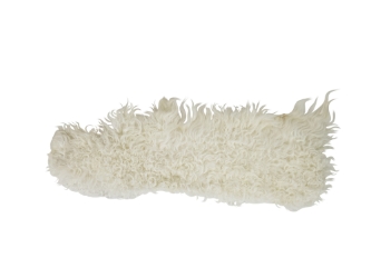 Short-Hair Tibet Lamb Skin Piece: Natural White: Gallery Item 