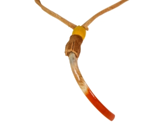 Ojibwa Large Beaver Tooth Necklace: Gallery Item 