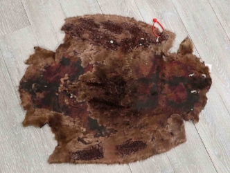 Sheared Beaver Skin: Dyed and Acid-Washed: Gallery Item 