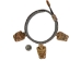 1" Real Rattlesnake Hat Band with Rattle and 3 Heads (Open Mouths): Gallery Item - 598-HB217-G6464 (Y2L)