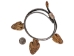 1" Real Rattlesnake Hat Band with Rattle and 3 Heads (Closed Mouths): Gallery Item - 598-HB217C-G6500 (Y2L)