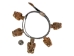 1" Real Rattlesnake Hat Band with Rattle and 5 Heads (Open Mouths): Gallery Item - 598-HB218-G6462 (Y2LRE)