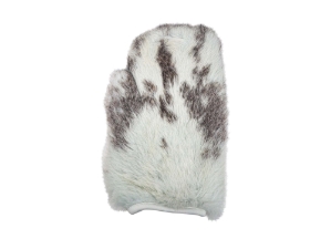 Single Spotted Rabbit Fur Massage Mitt: Gallery Item rabbit fur massage gloves