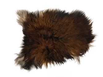 Icelandic Sheepskin: Black & Rusty: 90-100cm or 36" to 40": Gallery Item 