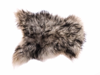 Dyed Icelandic Sheepskin: Light Silver Dark Tops:  90-100cm or 36" to 40": Gallery Item 
