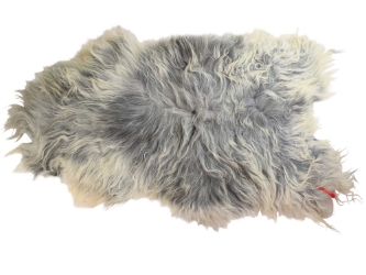 Icelandic Sheepskin: Gray: 110-120cm or 44" to 48": Gallery Item 