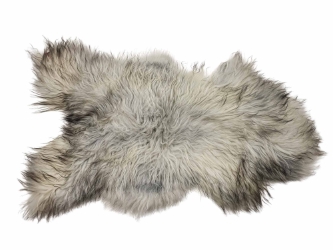 Icelandic Sheepskin: Gray: 130-140cm or 52" to 56": Gallery Item 