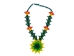 Colombian Beaded 3D Flower Necklace: Gallery Item - 1246-N02-G6130 (Y2KC13)