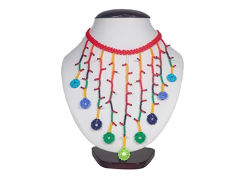Colombian Beaded Vine Choker Necklace: Gallery Item 