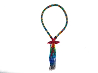 Colombian Beaded 3D Bird Necklace: Gallery Item 