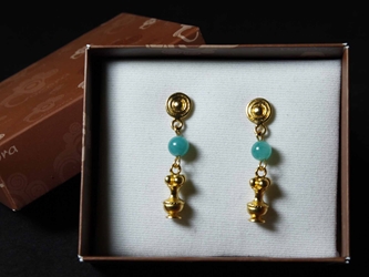 Reproduction Pre-Colombian Jewelry Earrings: Gallery Item 