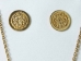 Reproduction Pre-Colombian Earring & Necklace Jewelry Set: Gallery Item - 1249-30-G01 (Y1GRK)
