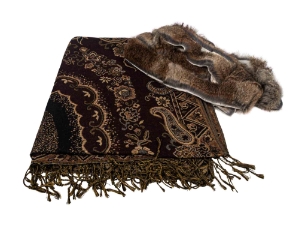 Scarf and Spanish Rabbit Fur Trim Kit: Gallery Item 