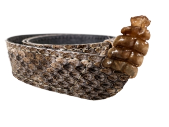 7/8" Real Eastern Diamondback Rattlesnake Hat Band with Rattle: Gallery Item rattlesnake hatbands