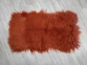 Discounted Dyed Dark Auburn Tibet Lamb Plate: Gallery Item 