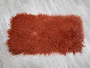Discounted Dyed Dark Auburn Tibet Lamb Plate: Gallery Item 