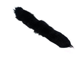 Dyed Black Fox Tail: Double Length 