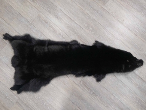 Black Dyed Fox Skin: Fashion Quality: Gallery Item 