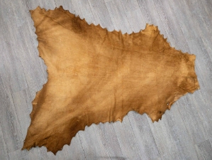 Traditionally Brain-Tanned Smoked Elk Leather: Gallery Item 