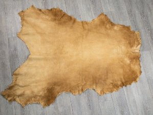 Traditionally Brain-Tanned Smoked Elk Leather: Gallery Item 