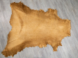 Traditionally Brain-Tanned Smoked Elk Leather: Gallery Item 