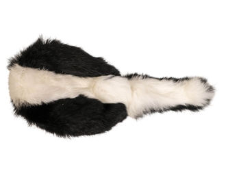 Rabbit Fur "Skunk Style" Hat: Gallery Item rabbit hats, rabbit fur hats, fake skunk fur hats, reproduction skunk fur hats, replica skunk fur hats, faux fur skunk hats