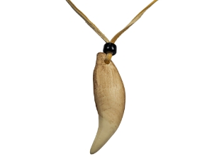 Realistic Iroquois Bear Tooth Necklace: 1-tooth: Gallery Item 