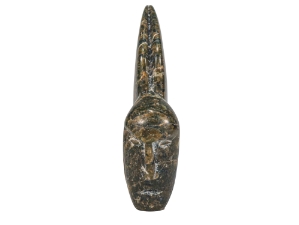 Inuit Soapstone Carving: Face with Wings: Gallery Item 