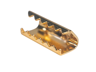 16mm (5/8") Furskin Clasp: Gold metal clasps, fur clasps