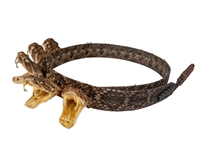 1" Real Rattlesnake Hat Band with Rattle and 5 Heads (Open Mouths): Gallery Item rattlesnake hatbands