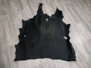 Black Motorcycle Leather Hide 16.3 sq ft: Gallery Item 