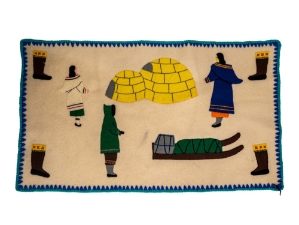 Felt Applique of Inuit Scene: Gallery Item 