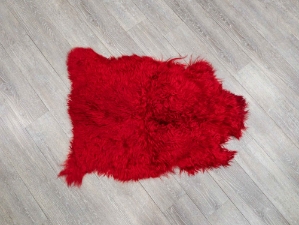 Dyed Angora Goatskin: #1: Extra Large: Red: Gallery Item 