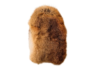 Sheared Beaver & Czech Rabbit Massage Mitt: Gallery Item 