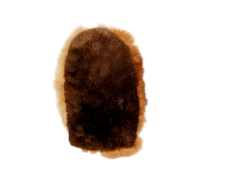 Sheared Czech Rabbit Massage Mitt: Small: Gallery Item 