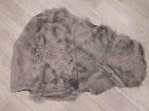 Dyed Icelandic Shearling: Suede: Gray: Gallery Item 
