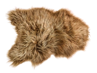 Dyed Icelandic Sheepskin: Brown & Blond: 100-110cm or 40" to 44": Gallery Item 