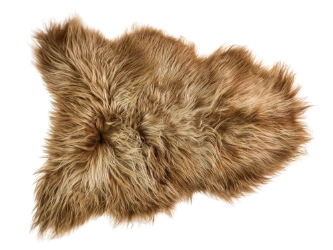 Dyed Icelandic Sheepskin: Brown & Blond: 100-110cm or 40" to 44": Gallery Item 