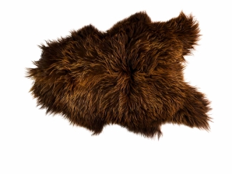Icelandic Sheepskin: Rusty Brown: 110-120cm or 44" to 48": Gallery Item 